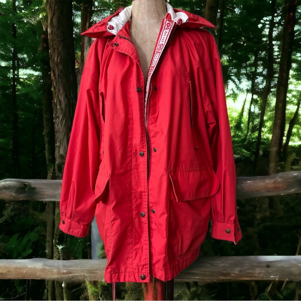 FOG Rain Fall/Spring Jacket Red with Hood